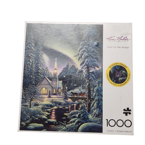 Christmas Winter Holiday Puzzles 1000 Pcs ELF Thomas Kinkade Kim Norlien - Picture 4 of 9